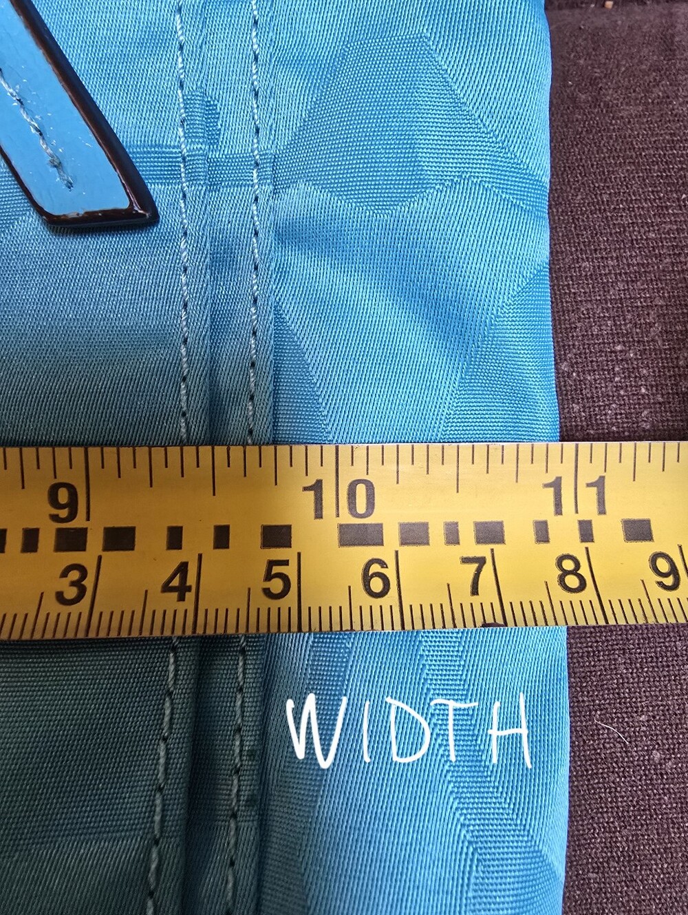 Coach Signature C Getaway File Crossbody Slim Bag Purse Teal Blue Nylon #F77408 - Picture 15 of 16
